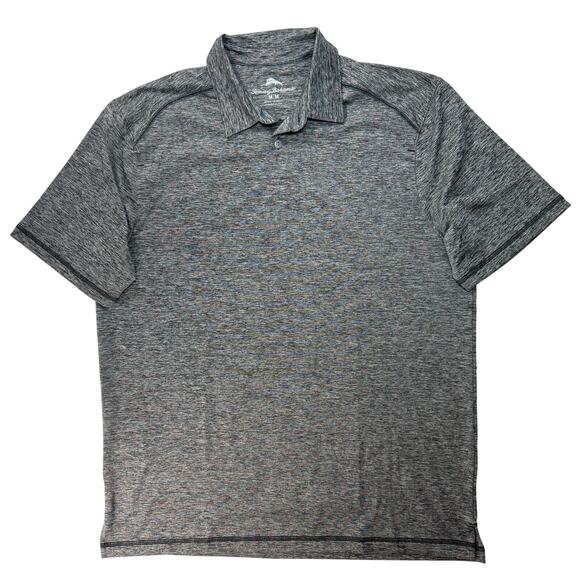 Tommy Bahama Men’s Gray Polo Shirt Size M Performance Heather Golf Casual - Picture 1 of 7